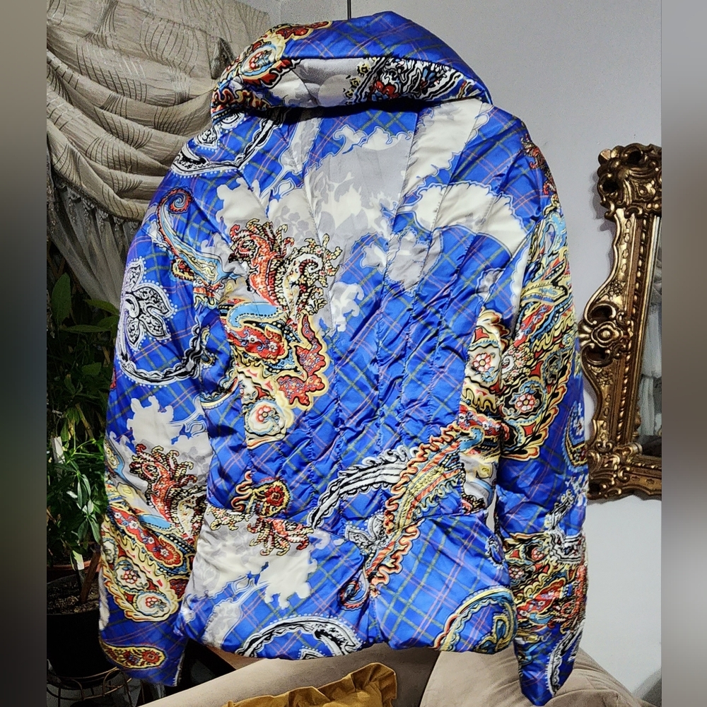 Vintage ANGELO MARANI paisley puffer jacket. - Picture 3 of 5